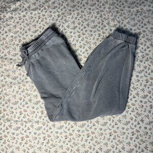 White Fable Grey Faded Jogger Sweat Pants Womens Large 27in Inseam